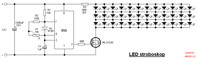 strobe light led circuit